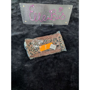 Women's LOF Brown Black Leopard Print One Size Headband Ear Warmer